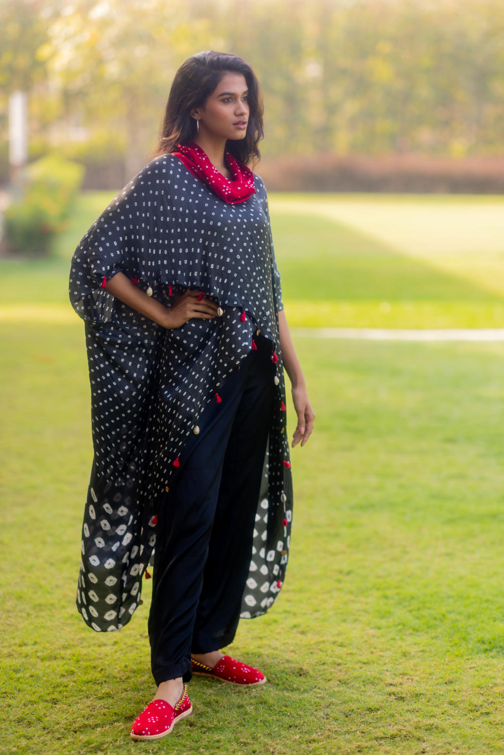 Silk Pants with Beads