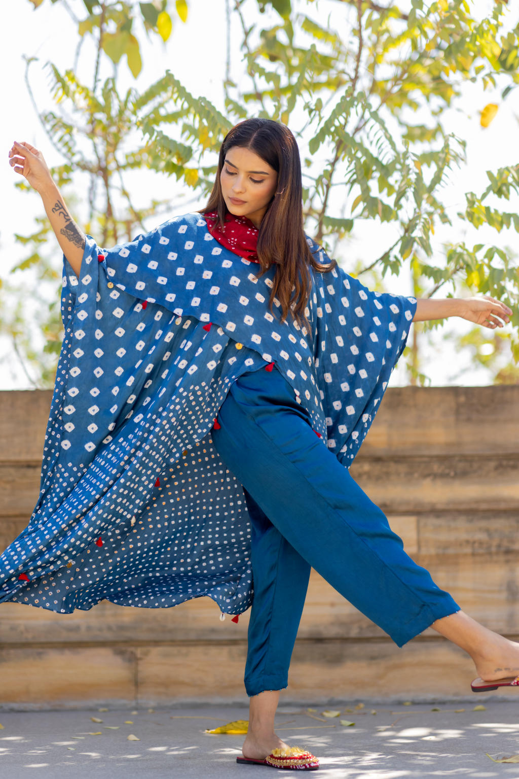 Silk Pants with Beads