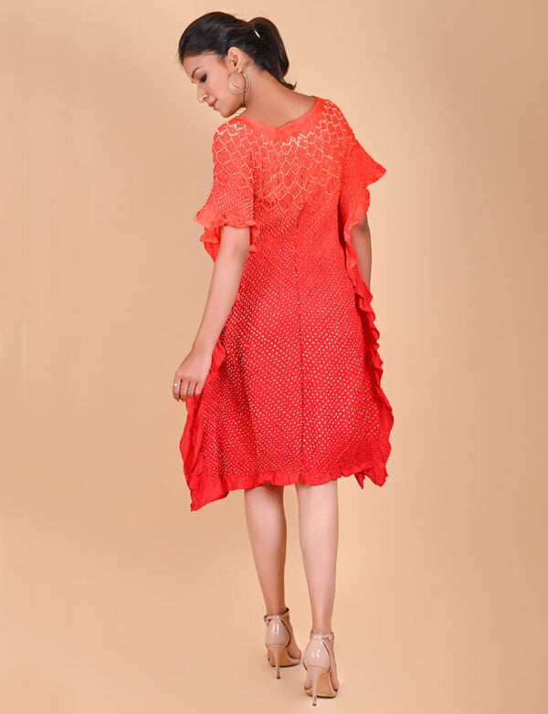 Sunflower Kaftan-Orange & Red Shaded