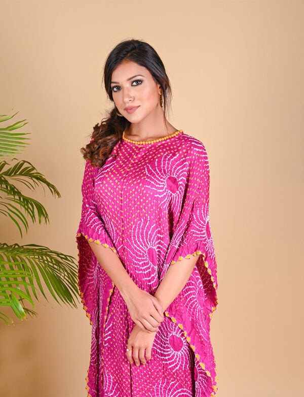 Pinwheel Kaftan-Fushia Pink