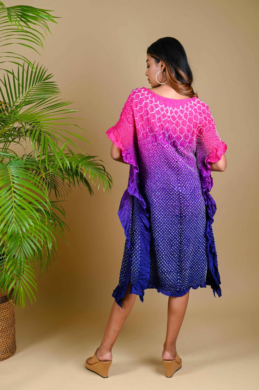 Sunflower Kaftan-Pink & Purple Shaded