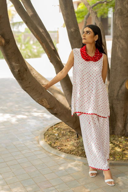 Cowl Pant Set with SL Top