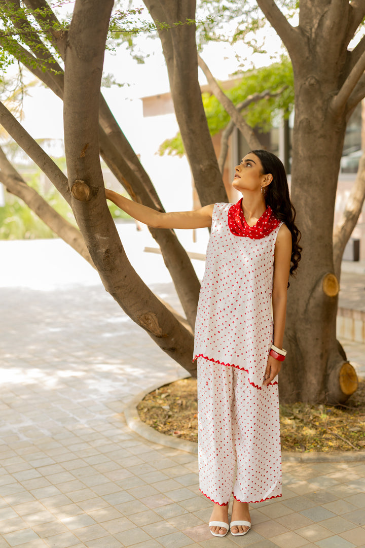 Cowl Pant Set with SL Top