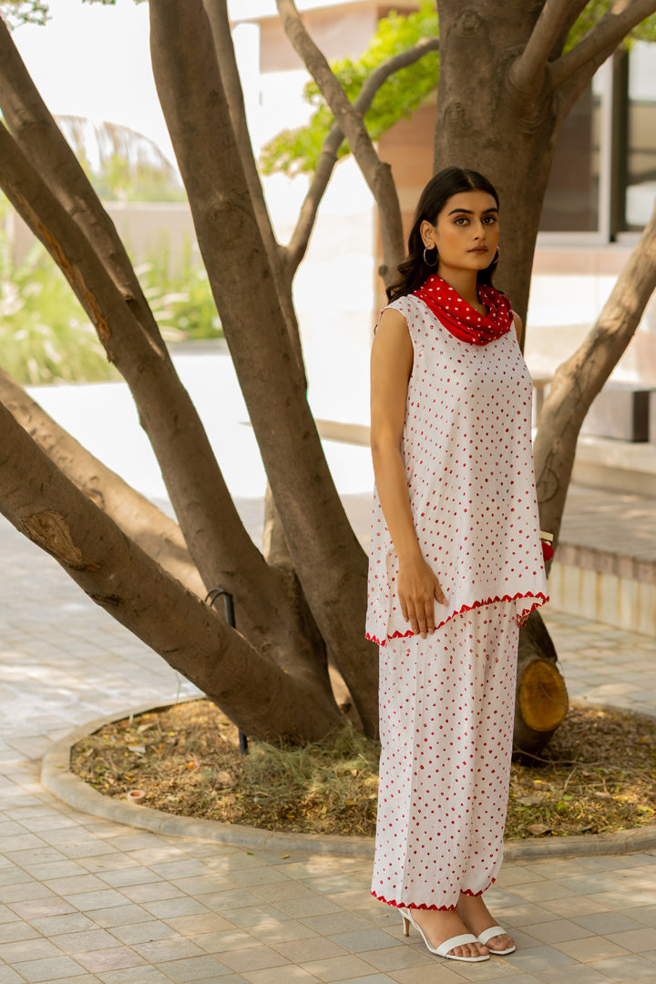 Cowl Pant Set with SL Top