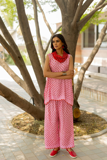 Cowl Pant Set with SL Top