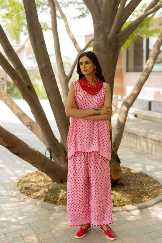 Cowl Pant Set with SL Top