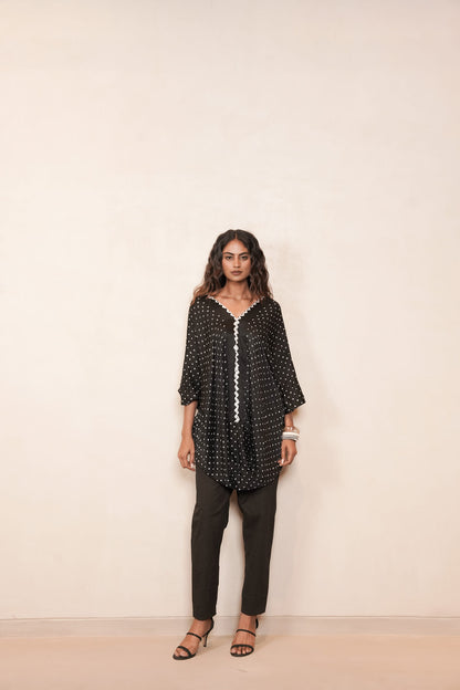 MIDNIGHT DRAPE TOP
