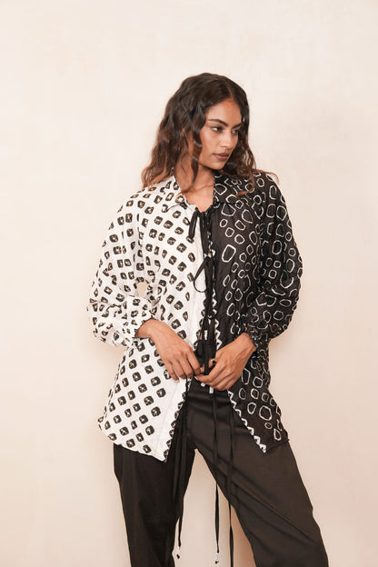 PEBBLES BW TIE SHIRT