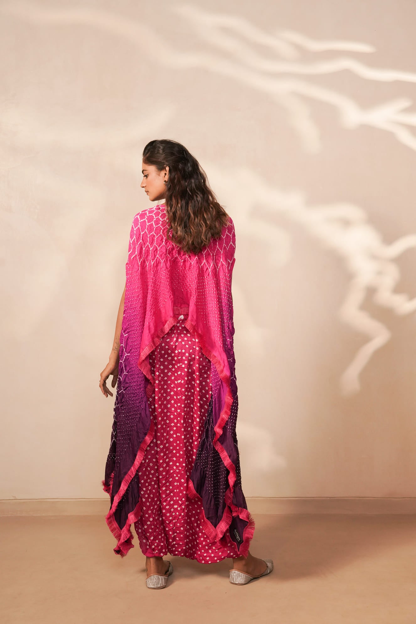 LEHER DRAPE SKIRT
