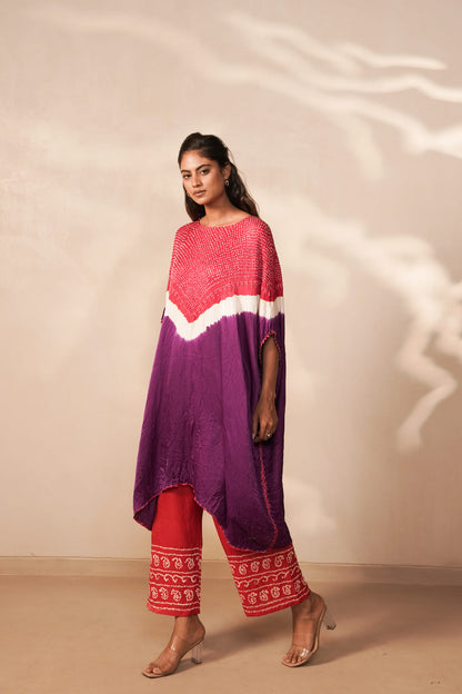 V BH KAFTAN WITH BANDHANI PANTS