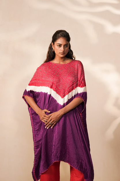V BH KAFTAN WITH BANDHANI PANTS