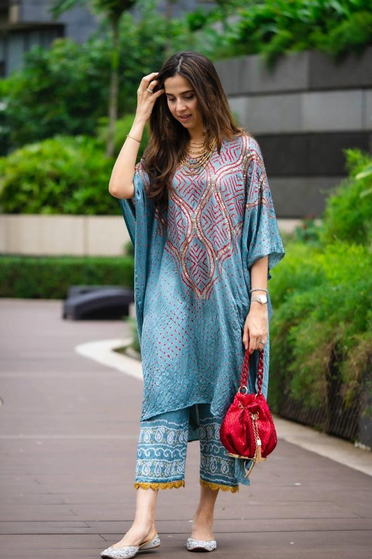 Wave Sequence Kaftan-Grey